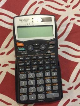 Calculator for electric and electronics course.