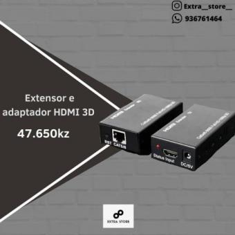 Extensor e Adaptador HDMI 3D 1080P para Ethernet CAT5E, CAT6, 60 Metros